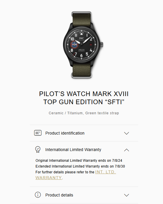 Pilot’s Watch Mark XVIII Top Gun Edition “SFTI”